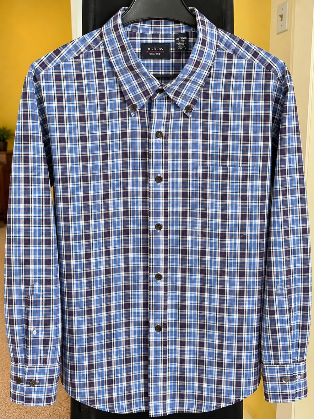Arrow Blue Plaid Button-Down Shirt